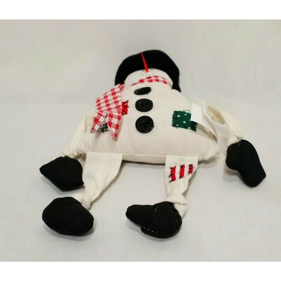 Snowman Fabric Christmas Ornament 7" Holiday Oriental Trading Co. Winter Patches - Picture 8 of 8